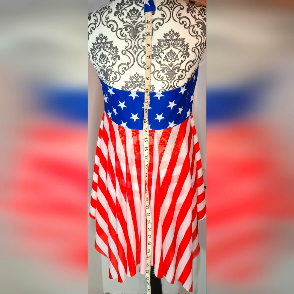American Flag Halter Swim Tankini with Shorts Swimsuit size 12 / XL - Picture 8 of 8